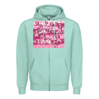 Seafoam ribbon Zipper Hoodie - CowGirlArtShop