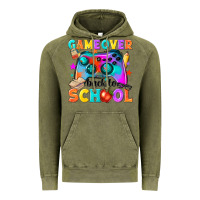 Vintage Olive game over back to school Vintage Hoodie - NancyCooperArtShop