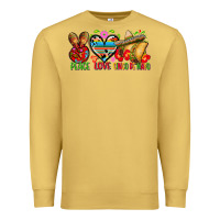 Antique Gold Peace love cinco de mayo Premium Sweatshirt - FaDigitalArtStudio