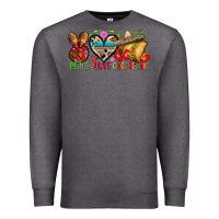 Charcoal Heather Peace love cinco de mayo Premium Sweatshirt - FaDigitalArtStudio