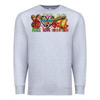 Heather Grey Peace love cinco de mayo Premium Sweatshirt - FaDigitalArtStudio