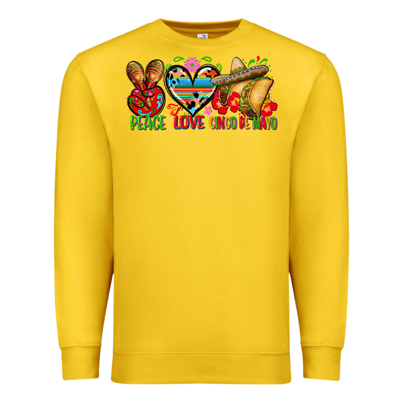 Peace Love Cinco De Mayo Premium Sweatshirt by FaDigitalArtStudio | Teevron