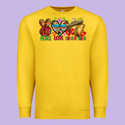 Peace Love Cinco De Mayo Premium Sweatshirt Designed By Fadigitalartstudio
