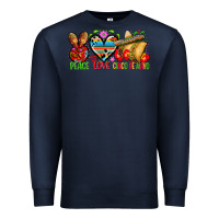 Navy Peace love cinco de mayo Premium Sweatshirt - FaDigitalArtStudio