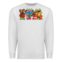 Oatmeal Heather Peace love cinco de mayo Premium Sweatshirt - FaDigitalArtStudio