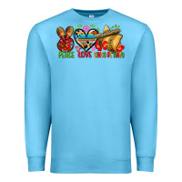 Ocean Blue Peace love cinco de mayo Premium Sweatshirt - FaDigitalArtStudio
