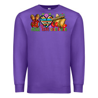 Purple Peace love cinco de mayo Premium Sweatshirt - FaDigitalArtStudio