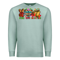 Seafoam Peace love cinco de mayo Premium Sweatshirt - FaDigitalArtStudio