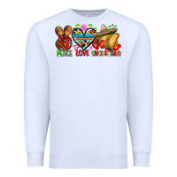 White Peace love cinco de mayo Premium Sweatshirt - FaDigitalArtStudio