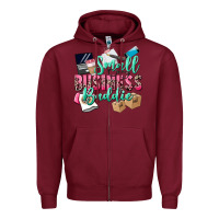 Burgundy small business baddie Zipper Hoodie - CowGirlArtShop