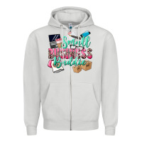 Dove Grey small business baddie Zipper Hoodie - CowGirlArtShop
