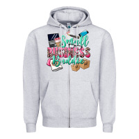 Heather Grey small business baddie Zipper Hoodie - CowGirlArtShop