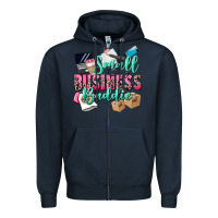 Navy small business baddie Zipper Hoodie - CowGirlArtShop