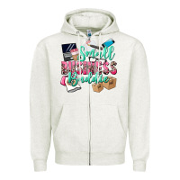 Oatmeal Heather small business baddie Zipper Hoodie - CowGirlArtShop