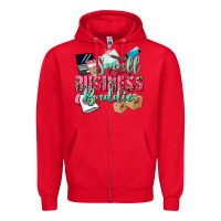 Red small business baddie Zipper Hoodie - CowGirlArtShop