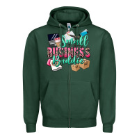 Sports Green small business baddie Zipper Hoodie - CowGirlArtShop