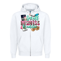 White small business baddie Zipper Hoodie - CowGirlArtShop
