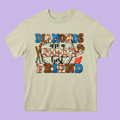 Diamonds Are A Girl's Best Friend Heavy Core Tee Designed By Adodesignshop