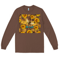 Chestnut be kind bee and sunflowers Long Sleeve Tee - Artiststas