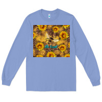 Colony Blue be kind bee and sunflowers Long Sleeve Tee - Artiststas