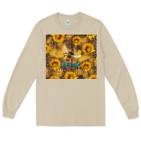 Mushroom be kind bee and sunflowers Long Sleeve Tee - Artiststas