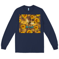 Navy be kind bee and sunflowers Long Sleeve Tee - Artiststas