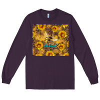 Plum be kind bee and sunflowers Long Sleeve Tee - Artiststas
