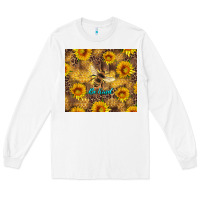 White be kind bee and sunflowers Long Sleeve Tee - Artiststas