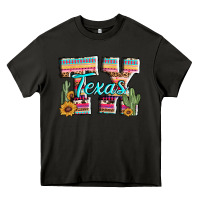 Asphalt texas tx aztec cactus leopard Heavy Core Tee - AdoDesignShop