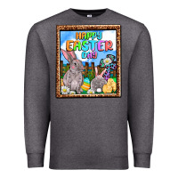 Charcoal Heather Happy Easter Day Premium Sweatshirt - OliviaCreatesArt