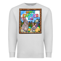 Dove Grey Happy Easter Day Premium Sweatshirt - OliviaCreatesArt