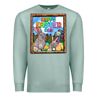 Seafoam Happy Easter Day Premium Sweatshirt - OliviaCreatesArt