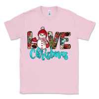 Bubblegum Pink love christmas snowman Classic Tee - JahusDesignShop
