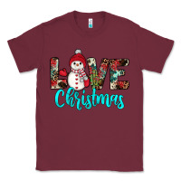 Burgundy love christmas snowman Classic Tee - JahusDesignShop