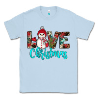 Dusty Blue love christmas snowman Classic Tee - JahusDesignShop
