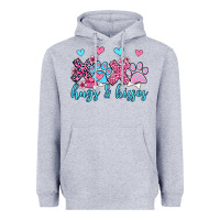Heather Grey xoxo hugs and kisses paws olivia Heavyweight Hoodie - OliviaCreatesArt