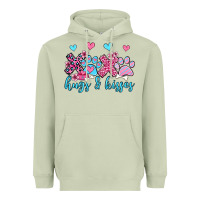 Matcha xoxo hugs and kisses paws olivia Heavyweight Hoodie - OliviaCreatesArt