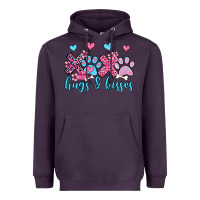 Plum xoxo hugs and kisses paws olivia Heavyweight Hoodie - OliviaCreatesArt