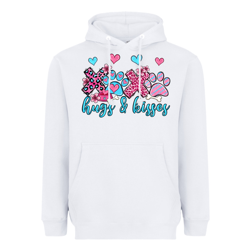 Xoxo Hugs And Kisses Paws Olivia Heavyweight Hoodie by OliviaCreatesArt | Teevron