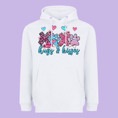 Xoxo Hugs And Kisses Paws Olivia Heavyweight Hoodie Designed By Oliviacreatesart