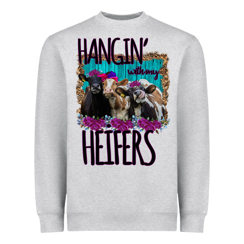 Hangin With My Heifers Heavyweight Sweatshirt by Bettercallsaul | Teevron