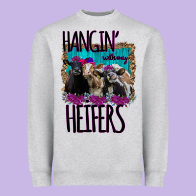Hangin With My Heifers Heavyweight Sweatshirt Designed By Bettercallsaul