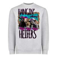Heather Grey Hangin With My Heifers Heavyweight Sweatshirt - Bettercallsaul