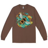 Chestnut leopard honeycomb with bee Long Sleeve Tee - Artiststas
