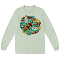Matcha leopard honeycomb with bee Long Sleeve Tee - Artiststas