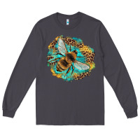 Smoke leopard honeycomb with bee Long Sleeve Tee - Artiststas