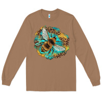 Toasted Coconut leopard honeycomb with bee Long Sleeve Tee - Artiststas