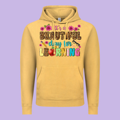Its A Beautiful Day For Learning Vintage Hoodie Designed By Nancycooperartshop