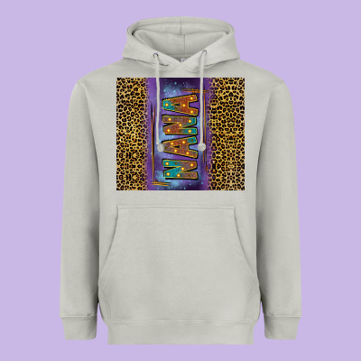 Leopard Nana Tumbler Heavyweight Hoodie Designed By Fadigitalartstudio