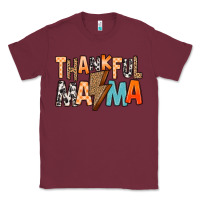 Burgundy Thankful Mama Classic Tee - MaliasSmallBusiness